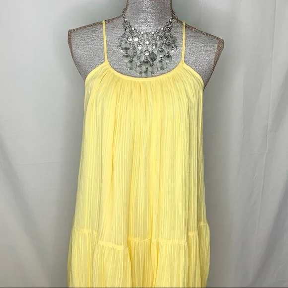 PQ SWIM Ramona Tiered Maxi Dress in CITRINE NWT - Picture 8 of 12